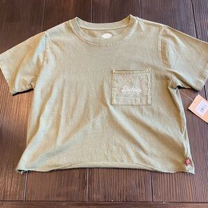 Dickies Green Cropped T-Shirt, Never Worn, New With Tags